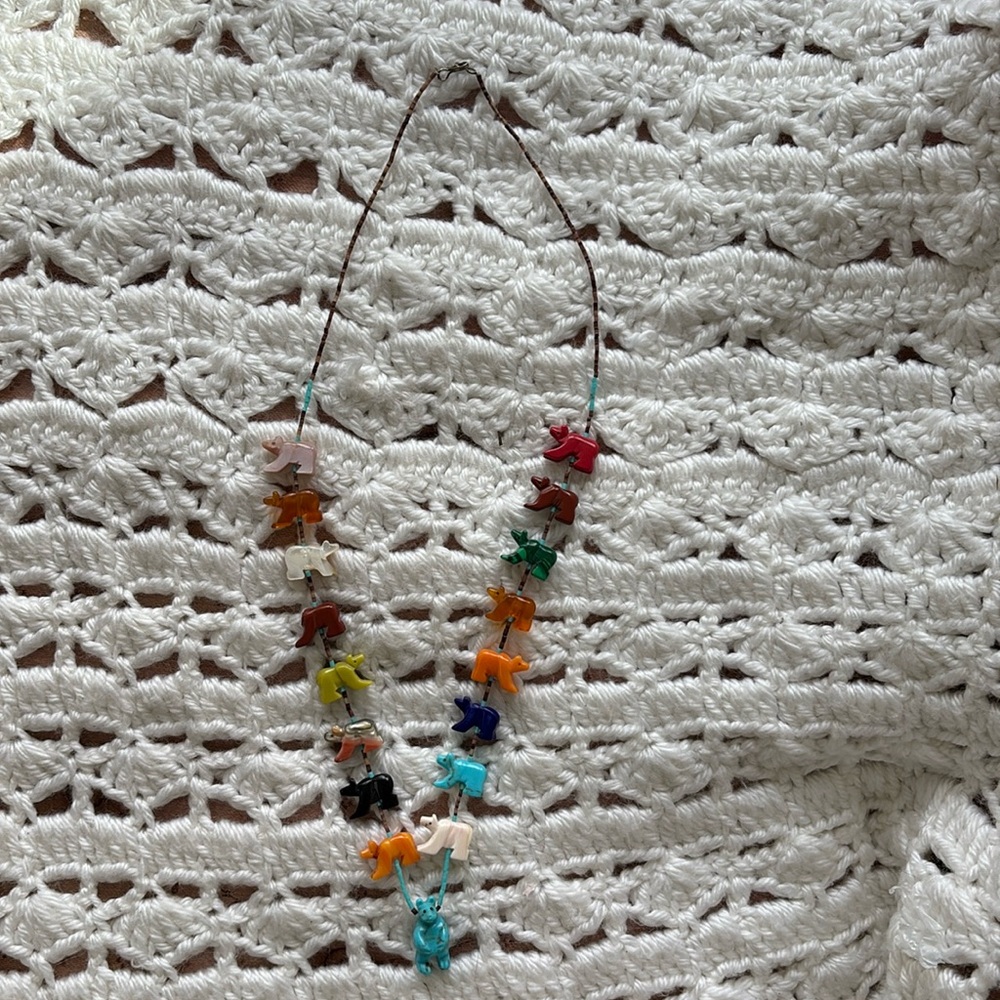 🚫🚫❌SOLD 🚫❌Native American Zuni Fetish Necklace